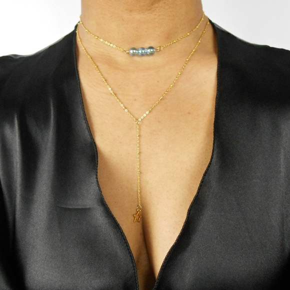 New Chloe Beaded Lariat Necklace - Picture 3 of 8